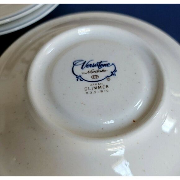 Lot of 8 Noritake Versatone Glimmer Salad Saucer Dessert Plates - Picture 6 of 6